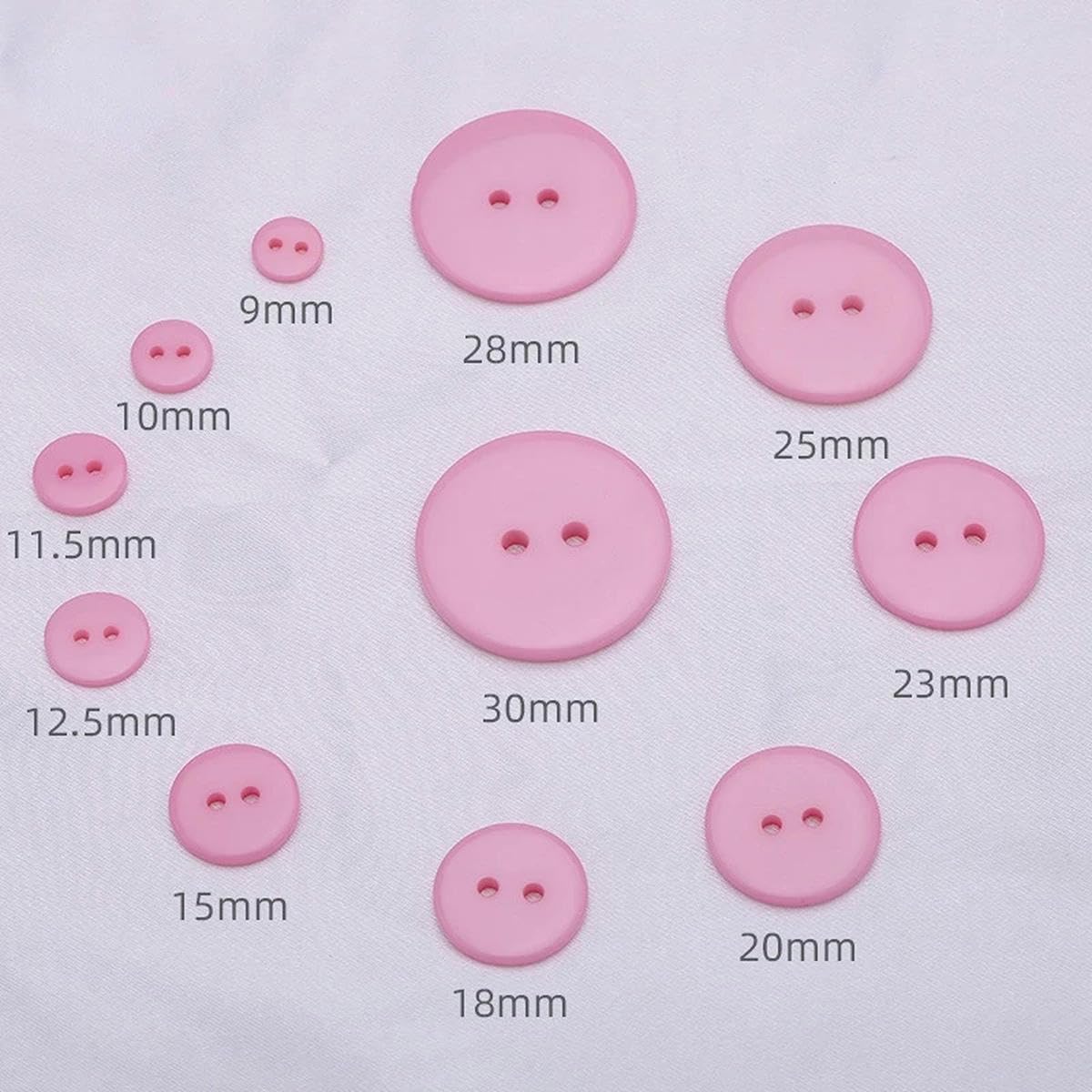 Bottoni, 9-30mm misti Abbigliamento for bambini colorati con doppio occhio for pane for fai da te in resina Scrapbooking Maglieria a mano artigianale All'ingrosso-Azzurro-36L 23,0 MM 30 pezzi
