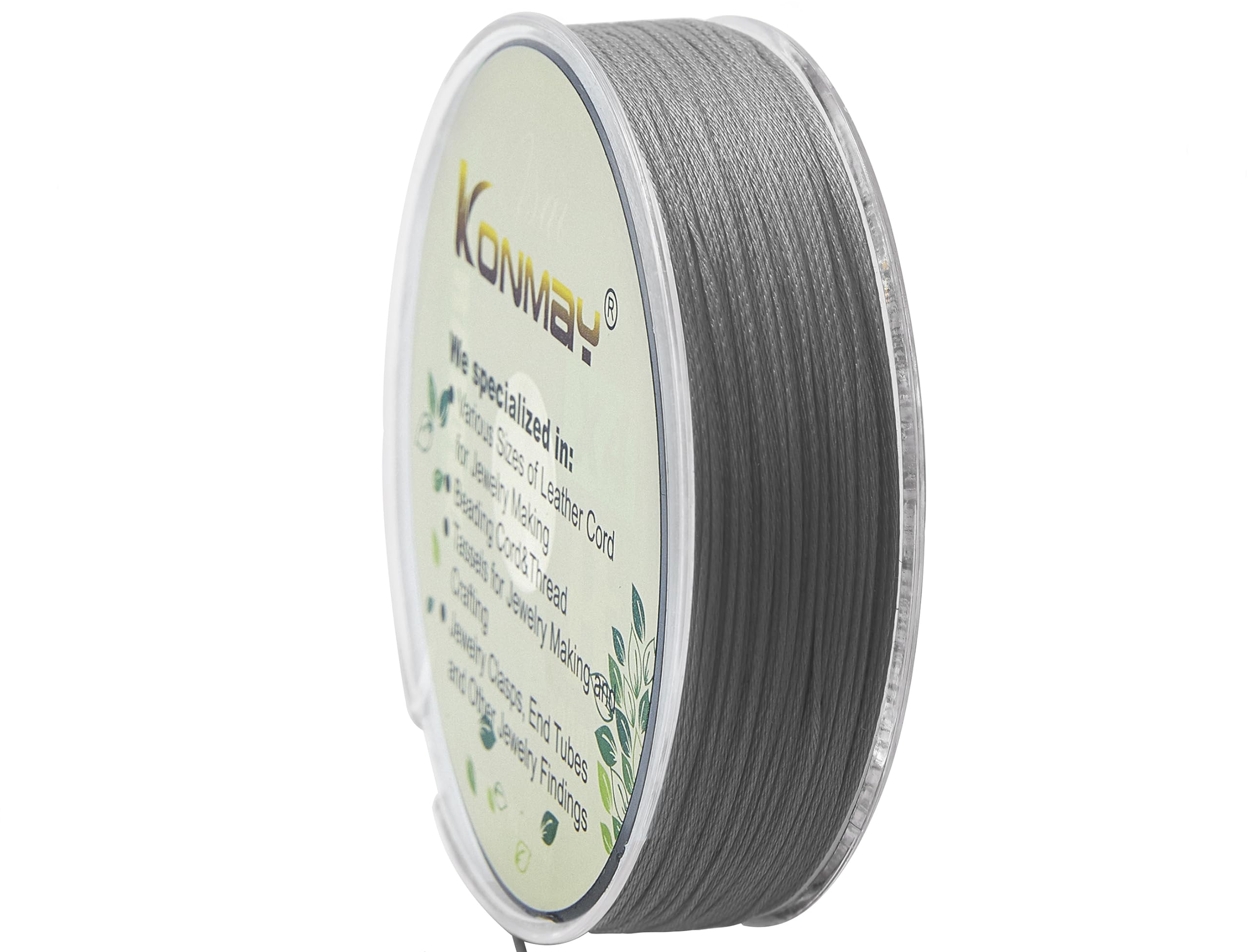 KONMAY 100 Yards 0.23mm Thin Micro-Fused Beading Thread, 44lb. Strength Tested Beading Line, Extra Strong String for Jewelry Making, Bead Weaving, Loom Work, Crafting