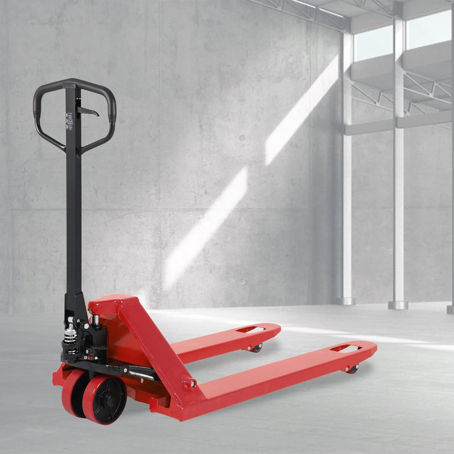 T Tory Carrier Pallet Jack Truck Manual Pallet Truck Lift 5500 lbs Capacity, 21 × 48 Forks Heavy Duty Pallet Jack with PU Wheels and Rollers