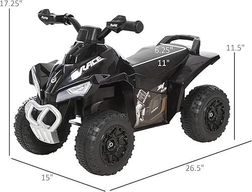 Miniatura 5 de Aosom Ride on Toy - Cuatrimoto infantil impulsada por los pies del niño motocicleta de juguete para niños y niñas pequeños de 18 a 36 meses Con