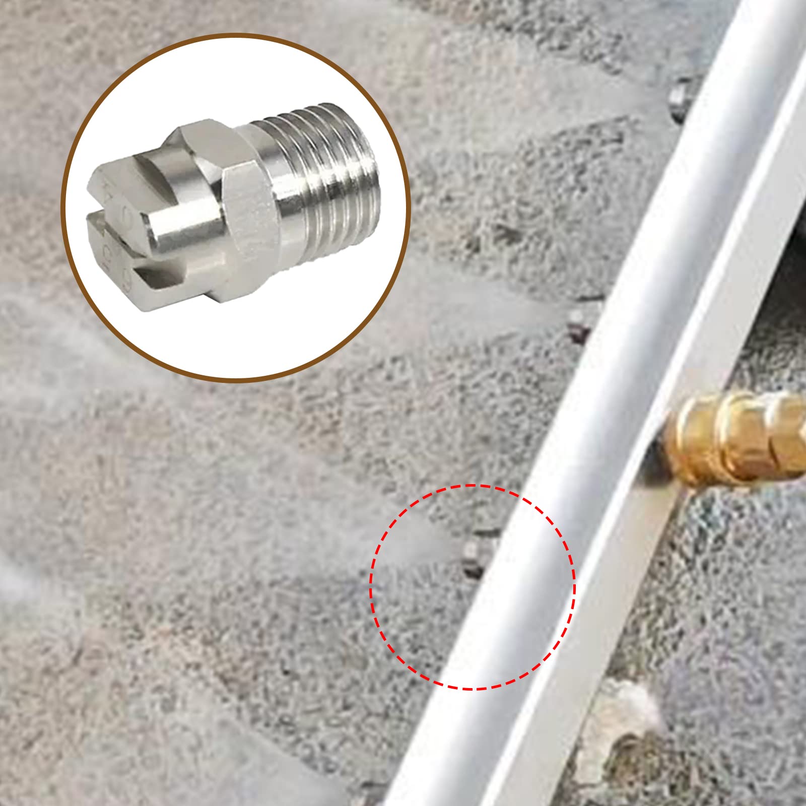 CDIYTOOL 8 ugelli a spruzzo ad alta pressione, 65°, ventola per scopa ad acqua e detergente, punta 1,3 mm, connessione filettata