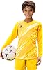 KELME Kids Padded Goalie Shirt,Youth Goalkeeper Jersey,Long Sleeve Soccer Football Training Uniform