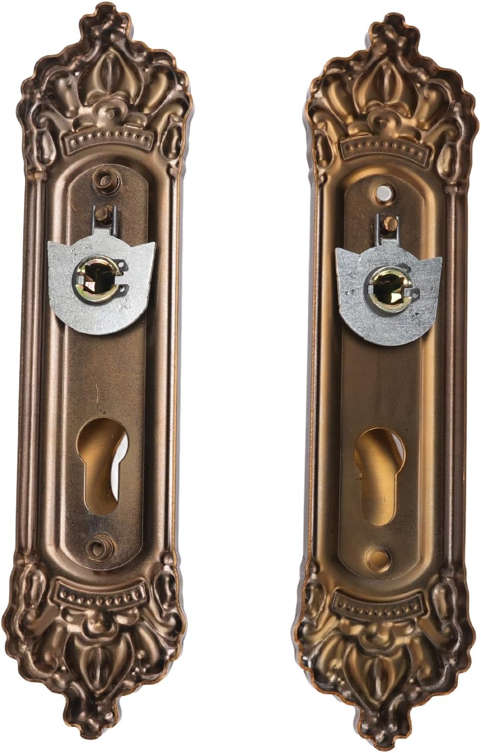 Hilitand Door Handle Lock Set, Retro Interior Aluminum Entry Lever Lock with Keys, Entry Door Handle Lock for Bedroom Home Hotel