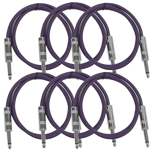 Vista 47 de Seismic Audio SASTSX-3Black-6PK - Cable TS de 3 pies para guitarra, instrumento o parche, color negro