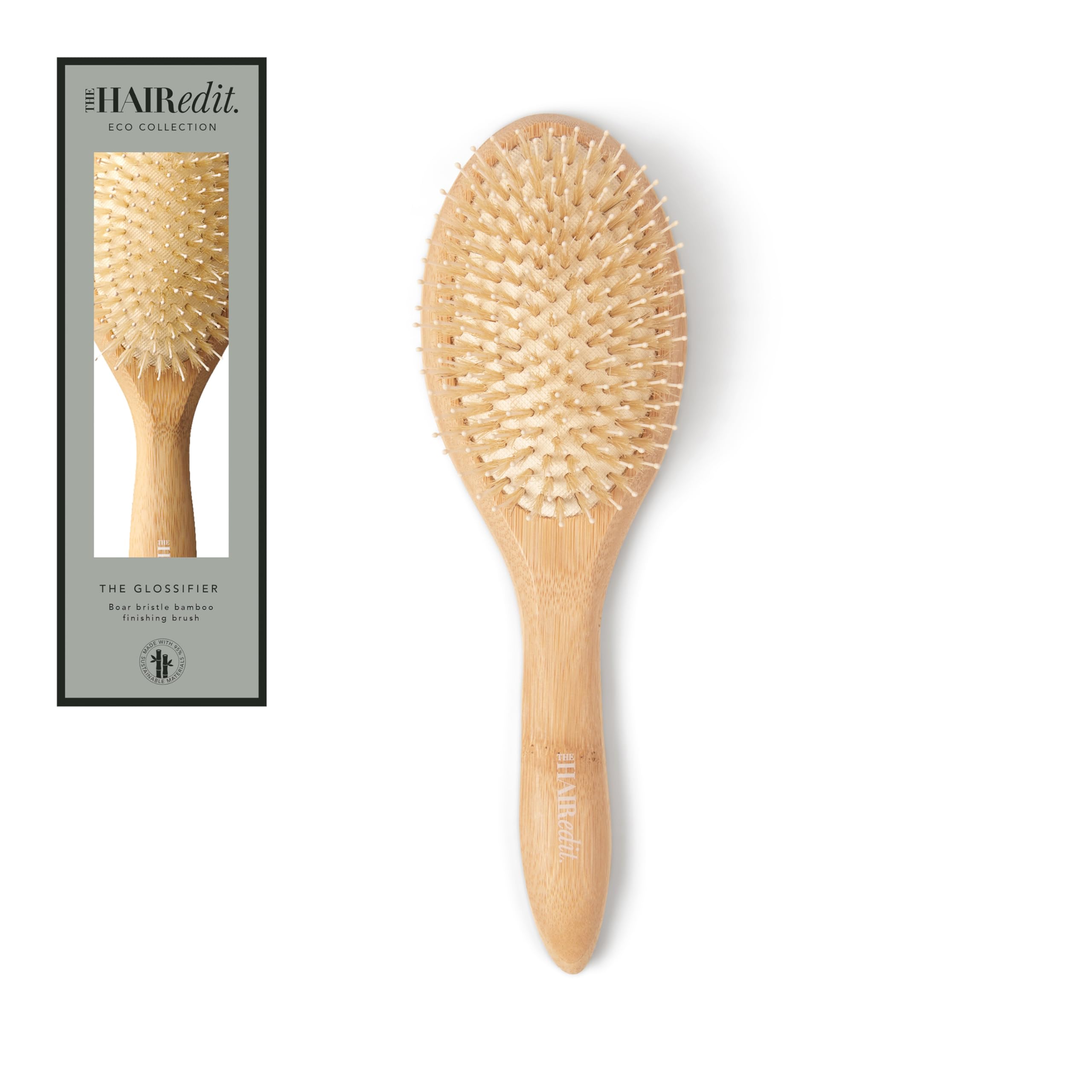 Amazon.com : The Hair Edit Glossifier Boar Bristle Bamboo Brush