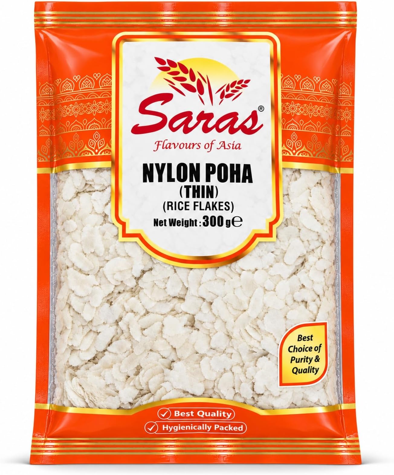 Saras Thin Nylon Poha 300G (Thin Poha 300G (Rice Flakes)