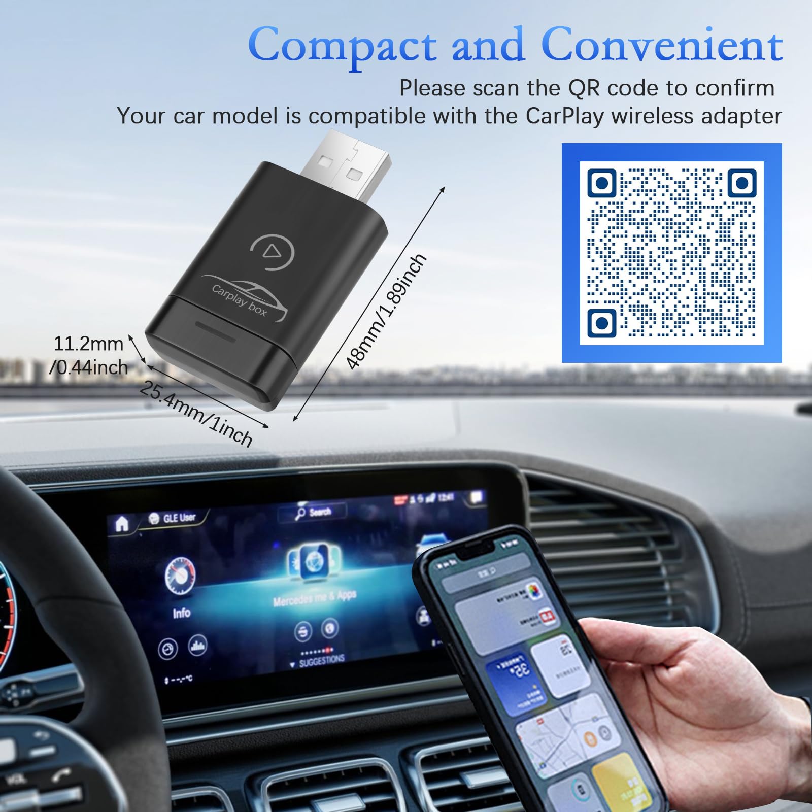 Adattatore Wireless CarPlay & Android Auto 2-in-1 | Trasforma Il Collegamento Cablato In Senza Fili - Foto 13