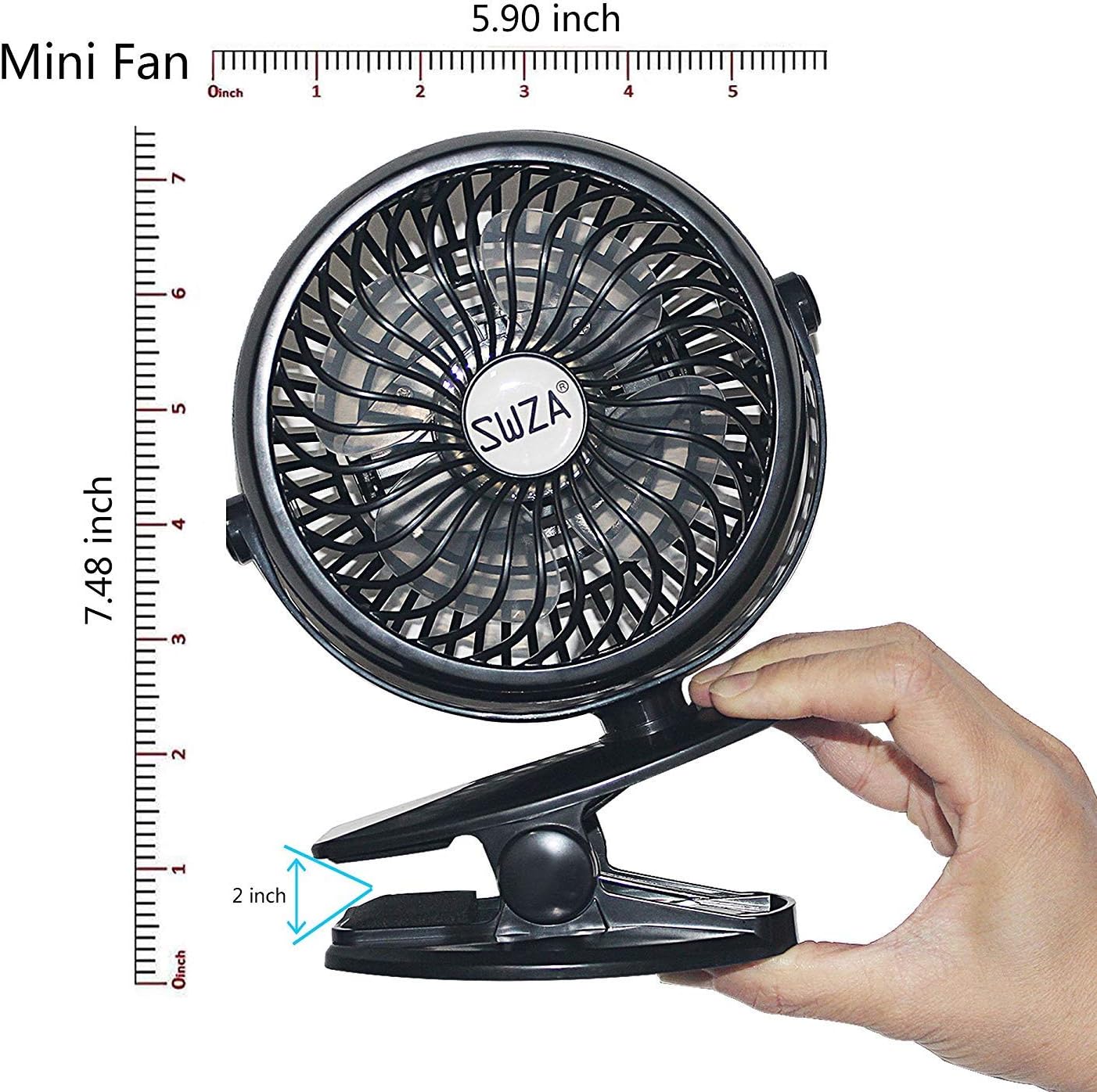 rechargeable stroller fan