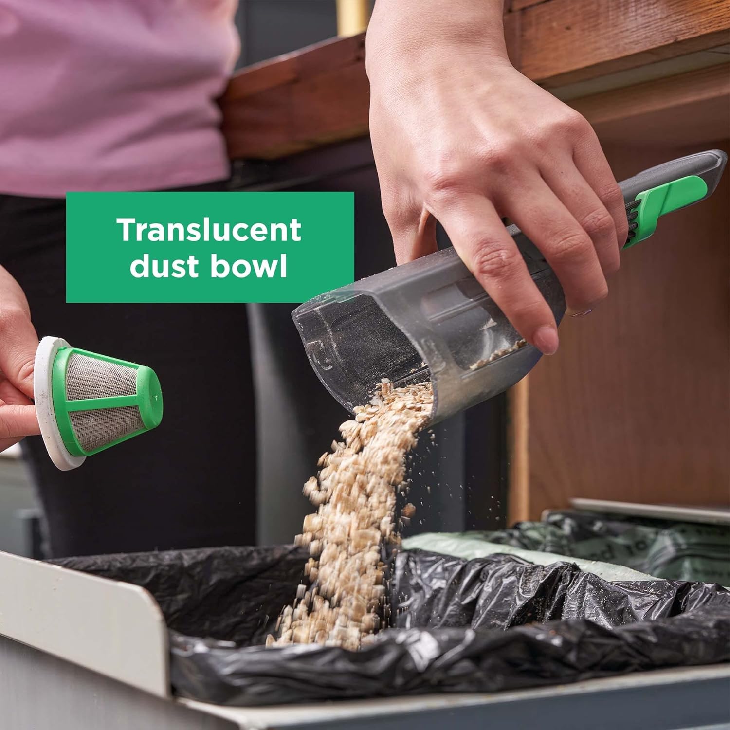 BLACK+DECKER 8V MAX reviva Handheld Vacuum, Cordless, Transparent Dustbowl (REVHV8J40) - Image 8