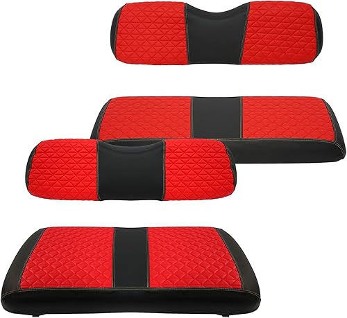 Miniatura 9 de XUANYUDG0769 Fundas de Asiento Delantero y Trasero para Carrito de Golf para EZGO TXT/RXV Club Car DS/Precedent Yamaha G29, Hechas de Vinilo