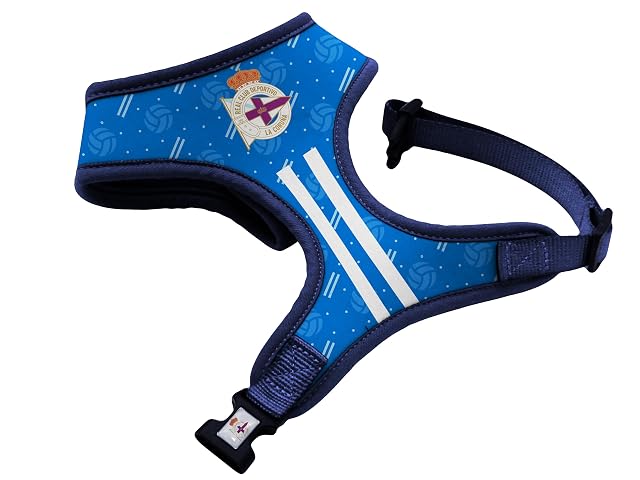 Foto 4 de 7 de CyP Brands- Deportivo de la Coruña, Arnés, Collar para Perro, Talla S, Color Azul, Producto Oficial