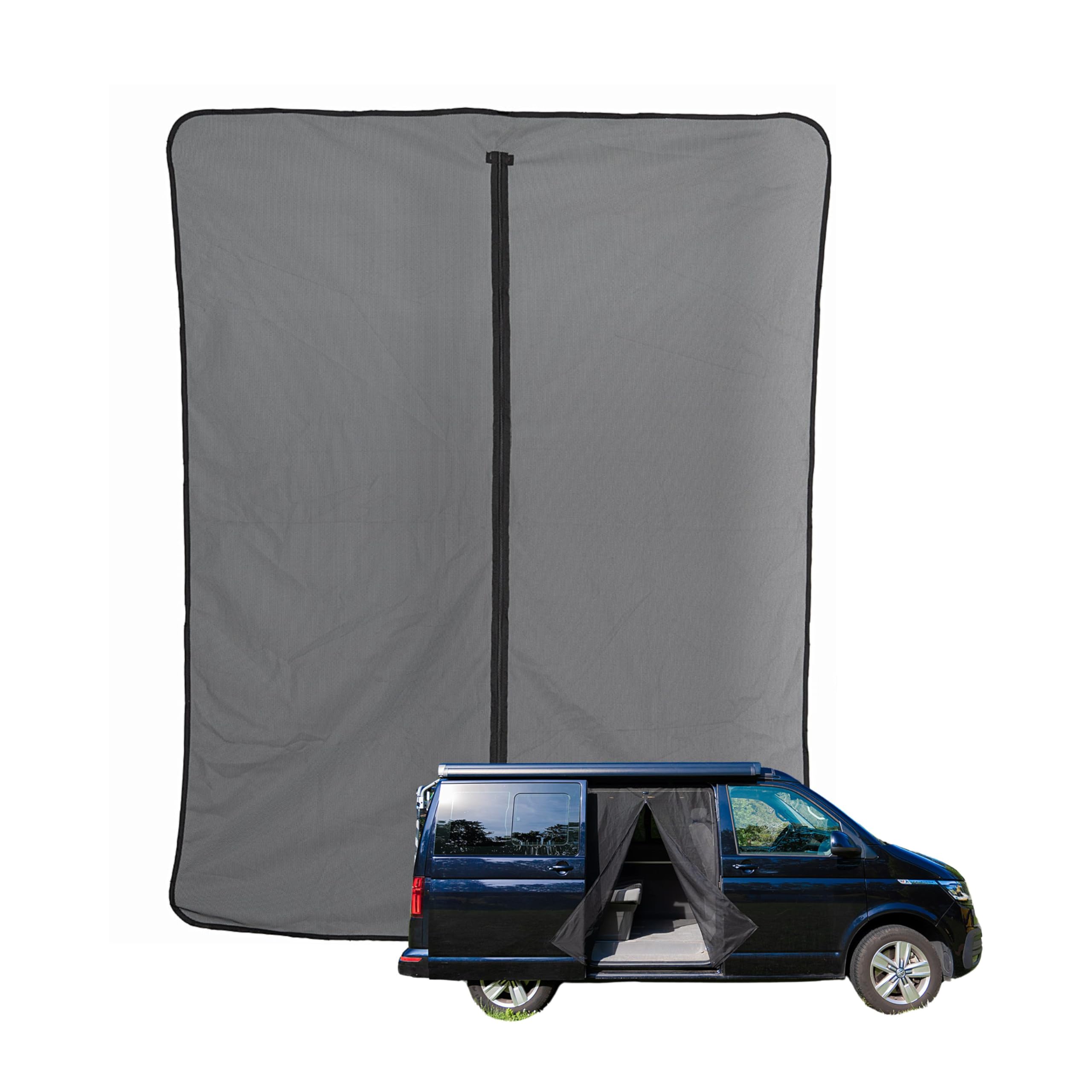 Mosquitera Furgoneta Camper magnética FUTURA8, Puerta Lateral corredera, Compatible con VW T4 T5 T6, Tourneo, Vito, Duncan, Red antimosquitos de Nailon Transpirable, fácil instalación