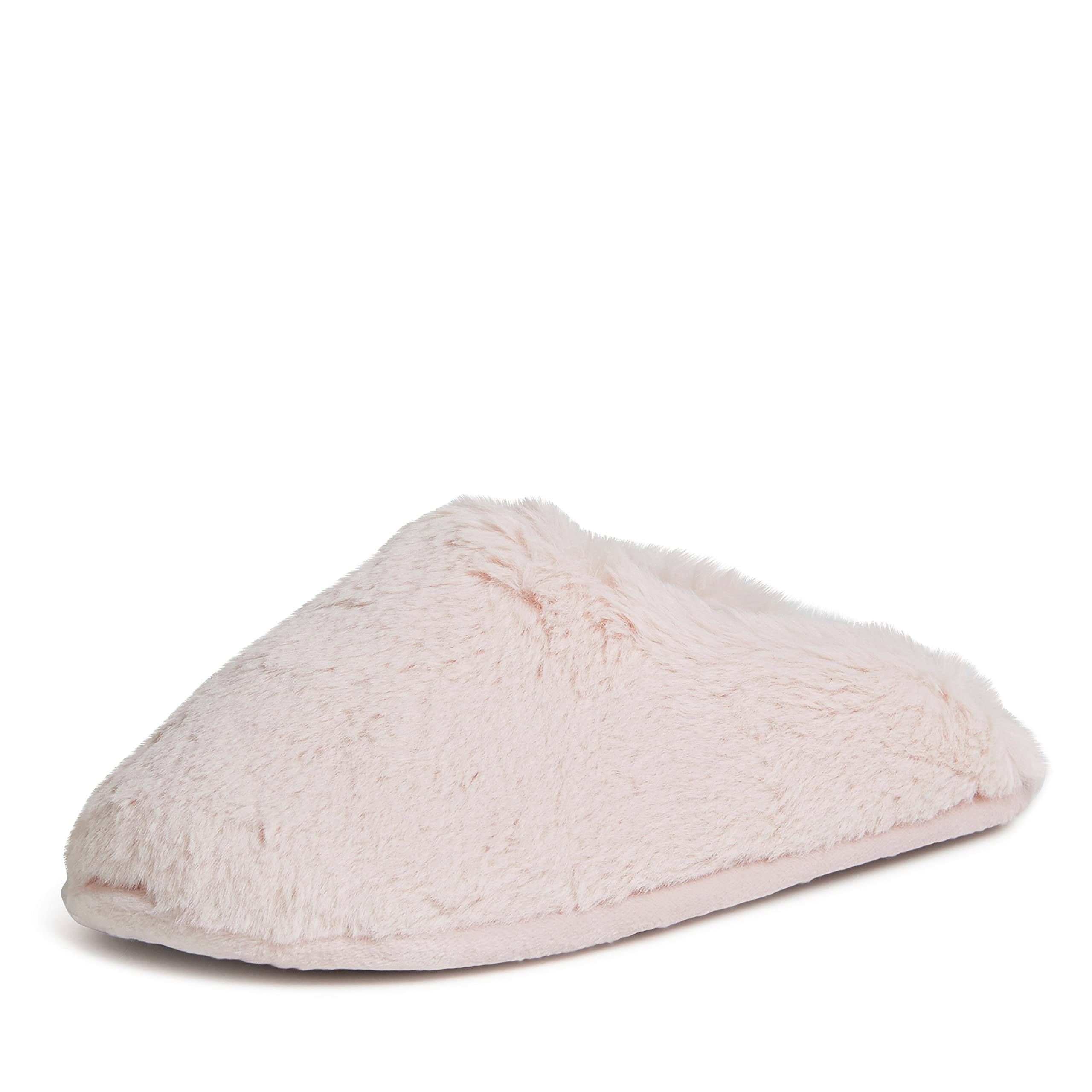 Dearfoams Women's Bailey Plush Furry Scuff Slipper