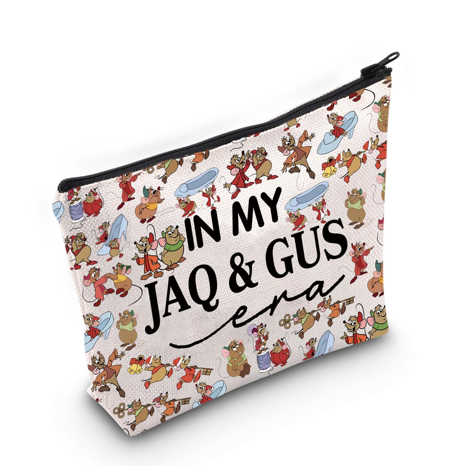 TSOTMO JAQ & GUS Merch Princess Gift Mouse JAQ & GUS Zipper Pouch Princess WDW Trip Gift GUSGUS Gift Jaq n Gus Gus Fans Gift (GUS Bag)