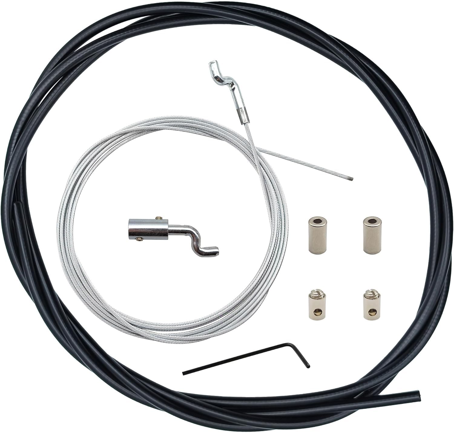 YGQ 2m Universal Throttle Cable Repair KIT for Motorcycle Lawn Mower Control Adjustable Z Bend Cabel End Mini Bike Go Kart DIY