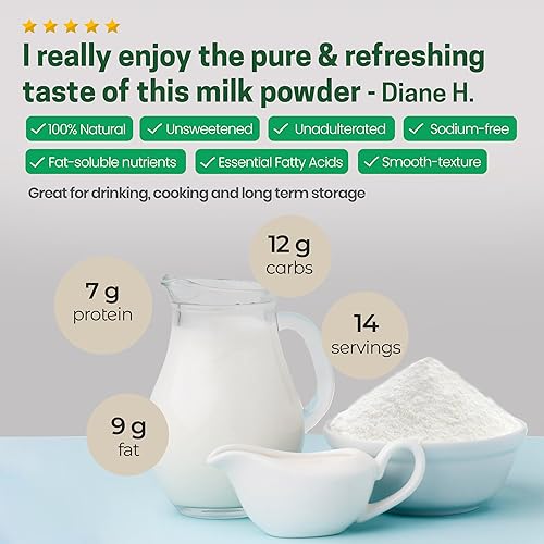 Miniatura 5 de Z Natural Foods Premium Whole Milk Powder - Powdered Milk for Baking, Cooking, Drinks - Dry Milk Powder, Pasteurized, Non-GMO, Gluten-Free