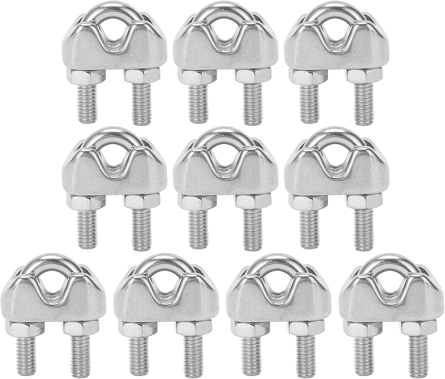 Wire Rope Clamp, M4 Cable Clamps Stainless Steel for Anchor