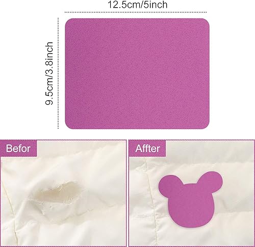 Vista 2 de Augshy Parche para planchar, 29 parches para planchar para reparación de ropa, pantalones de mezclilla de 4.9 x 3.7 pulgadas (colorido)