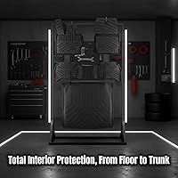 Vista 3 de Juego de alfombrillas y revestimiento de carga para Peugeot 308 2008-2013 Revestimiento de suelo de TPE negro para todo tipo de clima, para 1ª