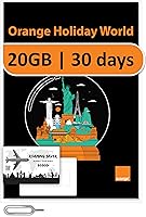 Vista 1 de Orange Holiday Worldwide Tarjeta SIM prepagada de 20 GB de datos de Internet durante 30 días en 4G/LTE Conexión compartida de datos permitida