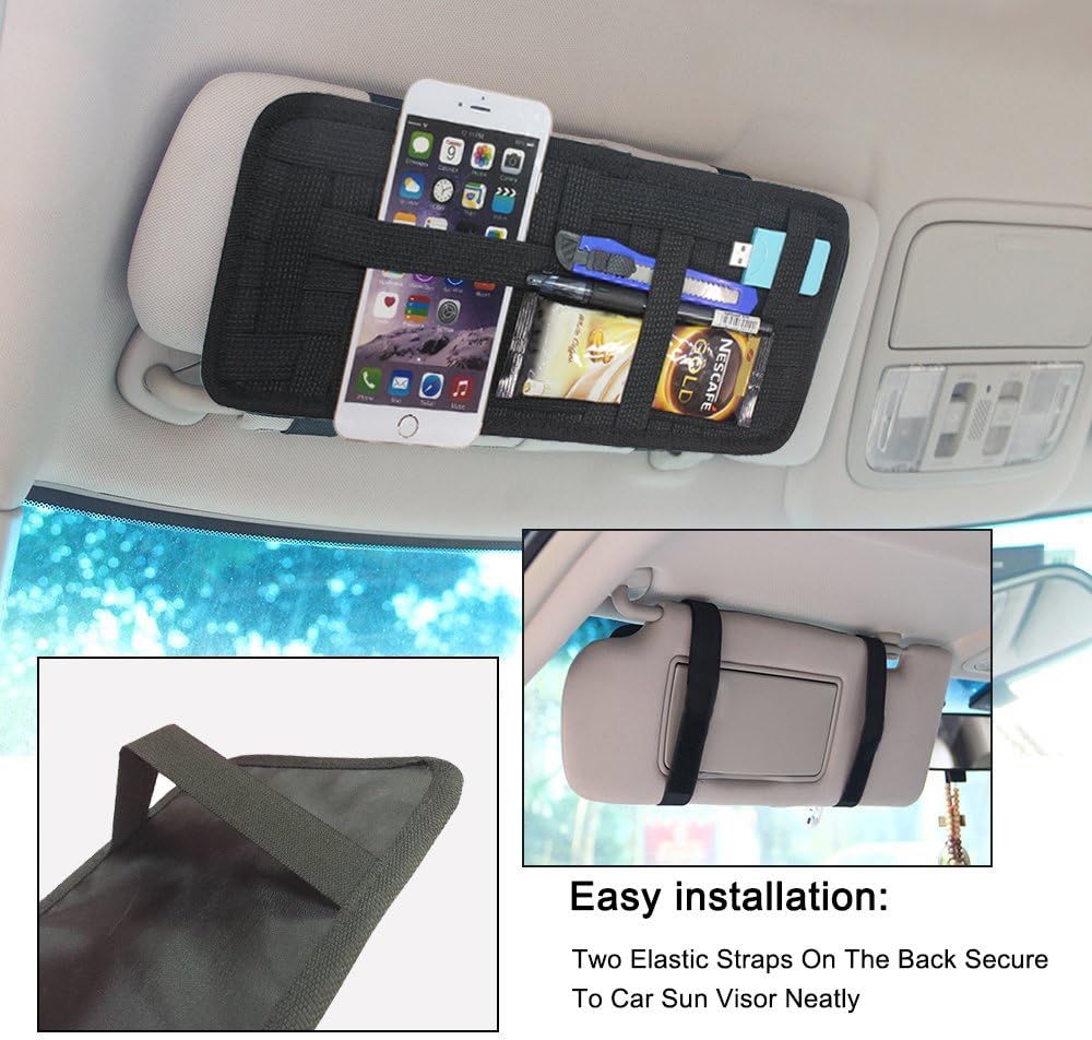 Amazon 車用 サンバイザー ポッケト 小物収納 Finegood ナイロン制 サン バイザー Cd カードホルダー サングラス スマホ など エアベント クリーナー 付属 ブラック ポケット ケース カバー 車 バイク Amazon 車用 サンバイザー ポッケト 小物収納 Finegood ナイロン制 サン バイザー Cd カードホルダー サングラス スマホ など エアベント クリーナー 付属 ブラック ポケット ケース カバー 車 バイク