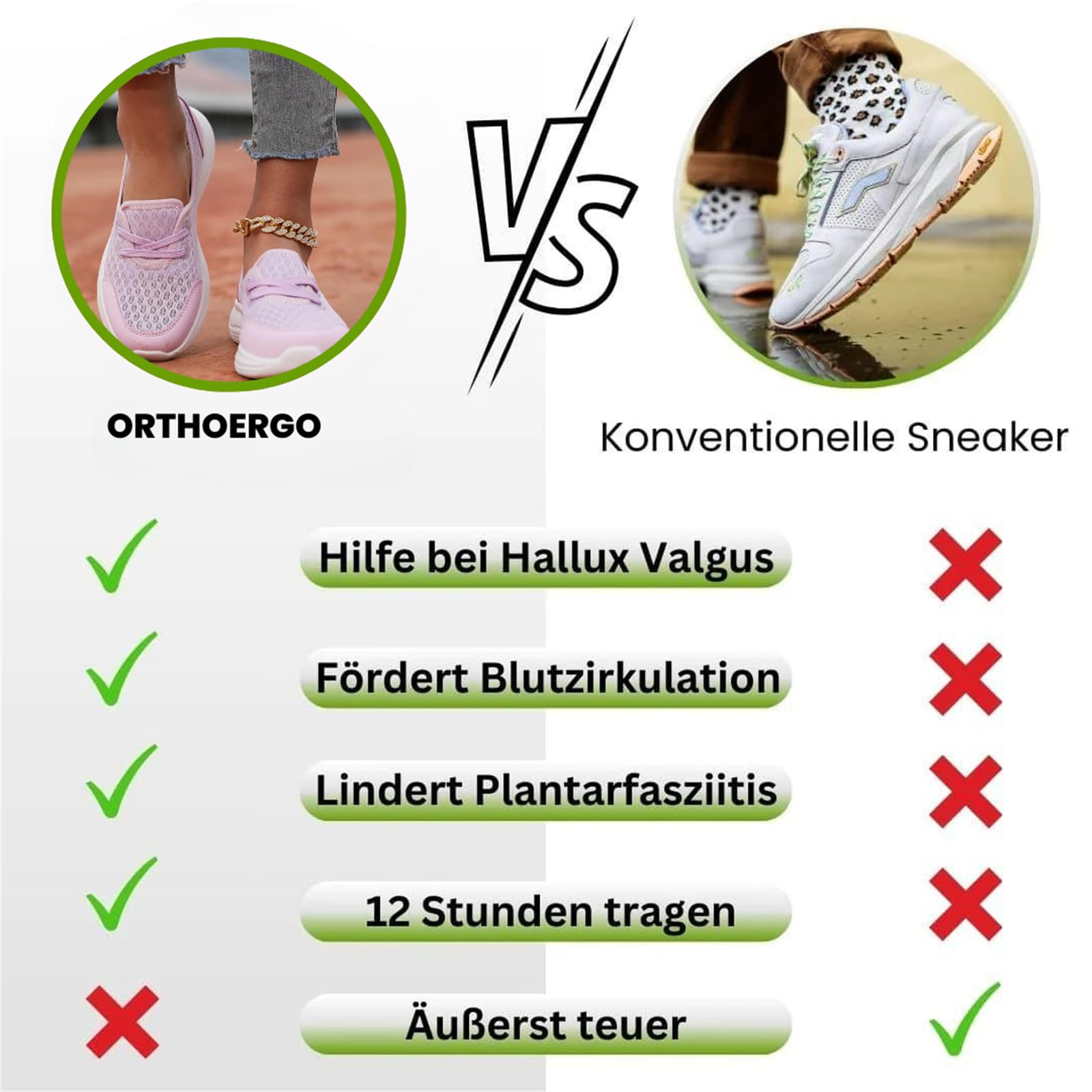 MEIION OrthoErgo ergonomische schmerzlindernde Komfortschuhe das Original Damen Walkingschuhe Atmungsaktiv Sneaker - Freizeitschuhe Fitness Outdoor rutschfest