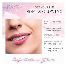 Seraphic Skincare Lip Exfoliator - Dual Sided BPA-Free Silicone Lip Scrubber with Wheat Straw Handles - For Soft Lips, Dead Skin Removal & Lip Mask Application - Pore Cleaning Brush For Lips (3 Pack)