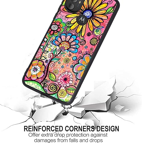 Miniatura 3 de Compatible con Moto G Power 2022, funda de flores psicodélicas, diseño de pintura colorida hippie Indie Foral para Moto Case para niños, niñas y