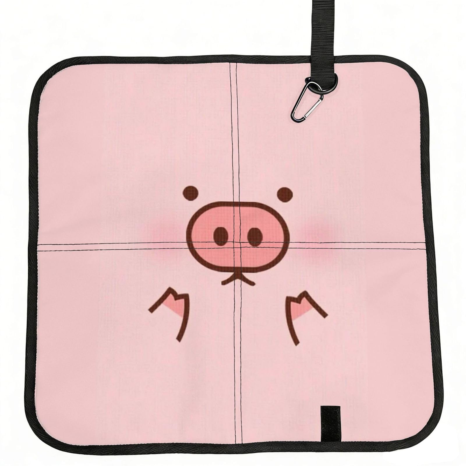 ERCgad Cute Pig Print Foldable Seat Cushion Portable Chair Pad Lightweight Travel Outdoor Office Home