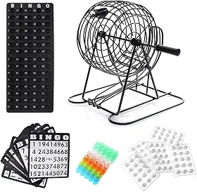 Bingo Profissional Completo Metal Tabuleiro Bola Festa Jogo