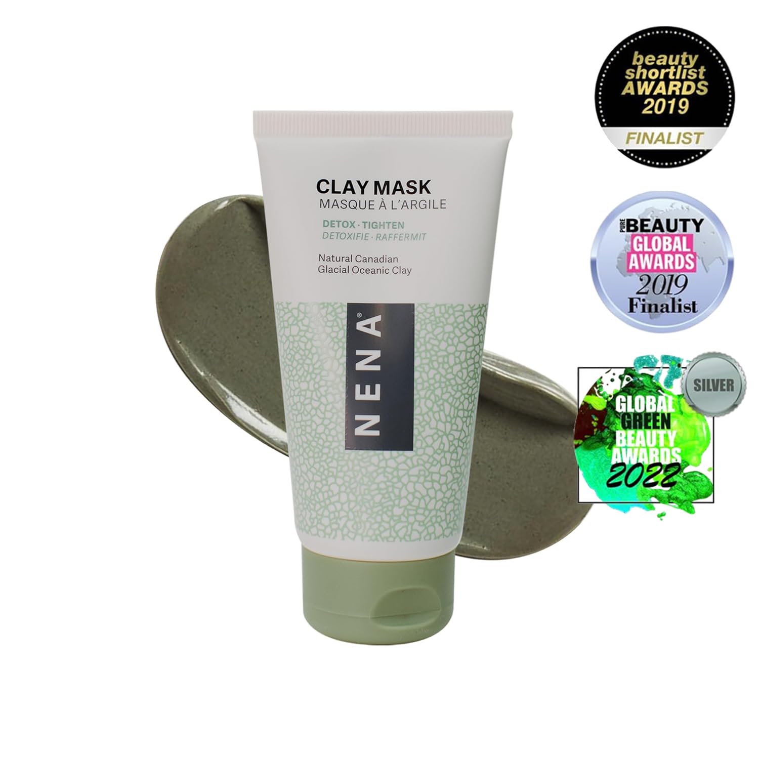 NENA Skincare Natural Skincare Kit - Cleansing Cream Face Wash - Clay Mask for Face - Mineral Hydrating Toner - Moisturizing Cream - Vegan - 4 Pc - Image 6