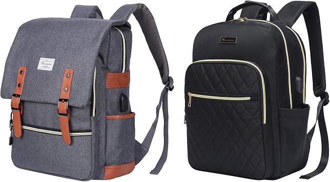 Modoker 15.6 Inch Laptop Backpack Quilted Work Backpack for Women Bookbag Teacher Backpack، Vintage Laptop Backpack