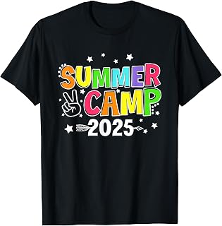 Happy Summer Camp Love Outdoor Activities For Boys Girls T-Shirt