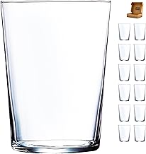 Genérico 12 x Cider Glasses/Glasses 50 cl- Shipping 24 hours – Elegant Glass Glasses for Water, Soft Drinks, Beer, Combined, Cups, Cubatas – Transparent (12, Standard)