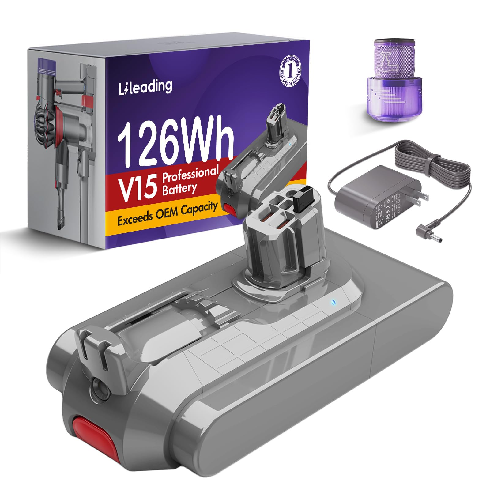 V15 Click-in Battery Kit 126Wh, SV15/SV22/SV47, Charger