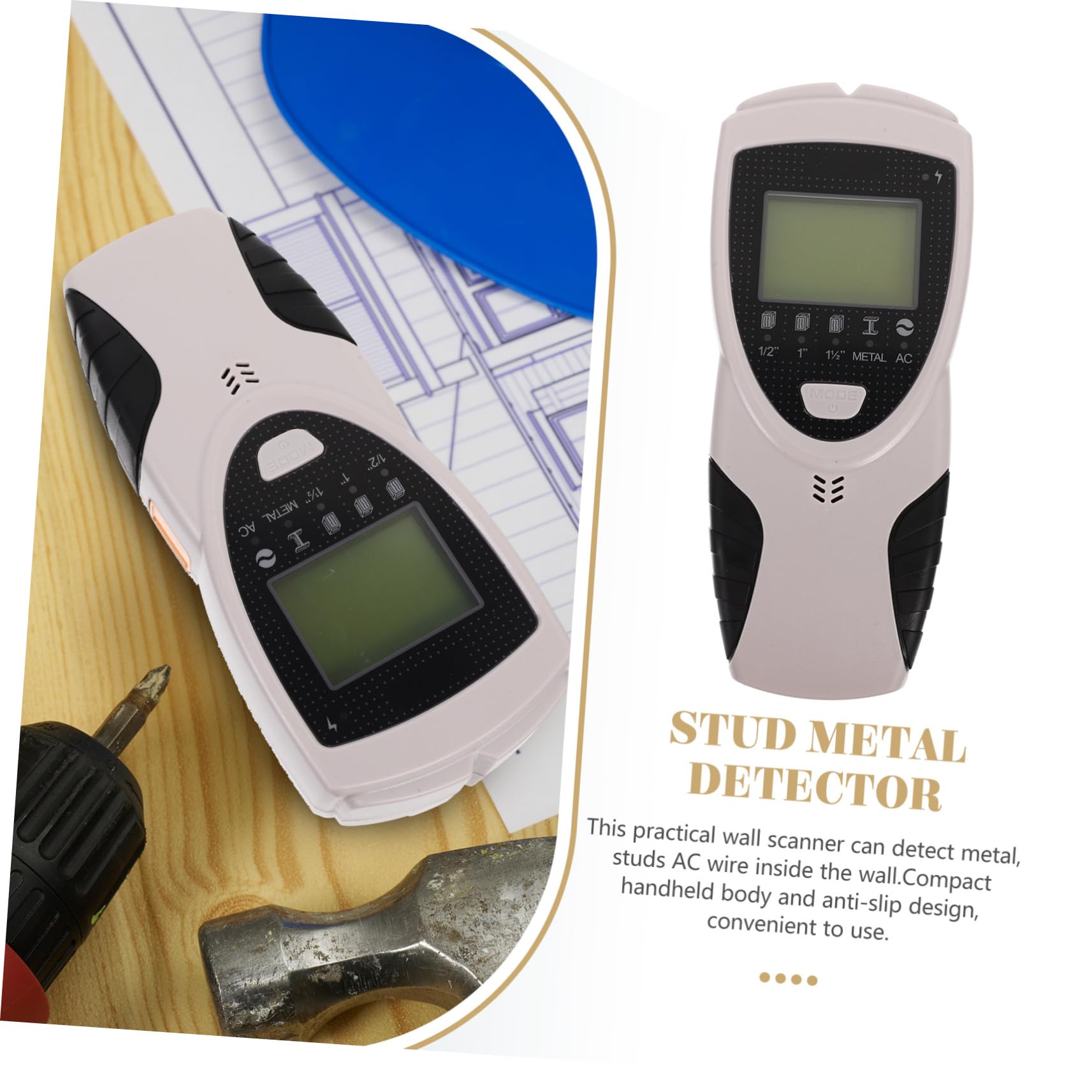 Housoutil 1 Set Rivelatore da parete metaldetector portatile rilevatore di fili elettrici Rilevatore di montanti di precisione scanner cercatore di stalloni rilevatore di montanti a muro AbS