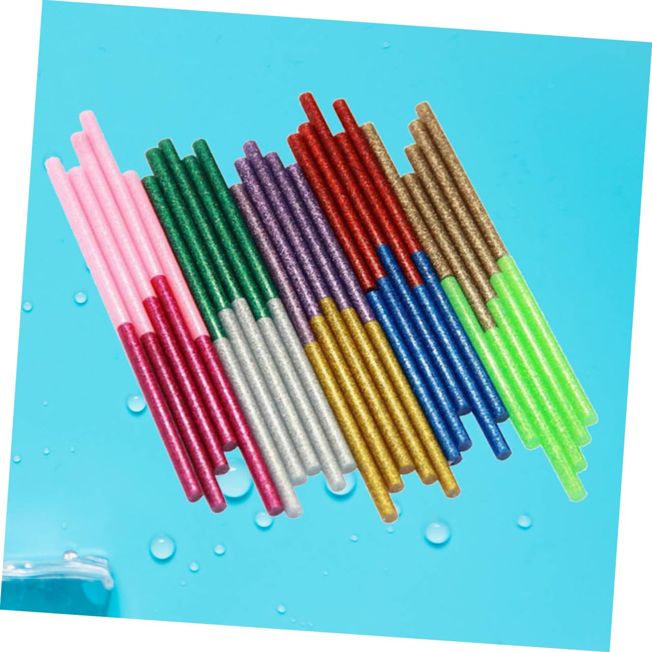 200Pcs Color Glitter Glue Sticks Hot Melt Glitter Strips for Crafting DIY and School Projects Strong Adhesive Random Colors for Arts Crafts