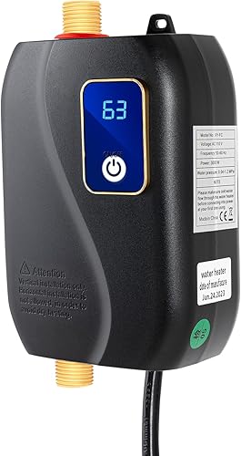 Calentador de agua instantáneo sin tanque pequeño, mini calentador de agua eléctrico sin tanque, grifo de lavado de cocina, temperatura constante