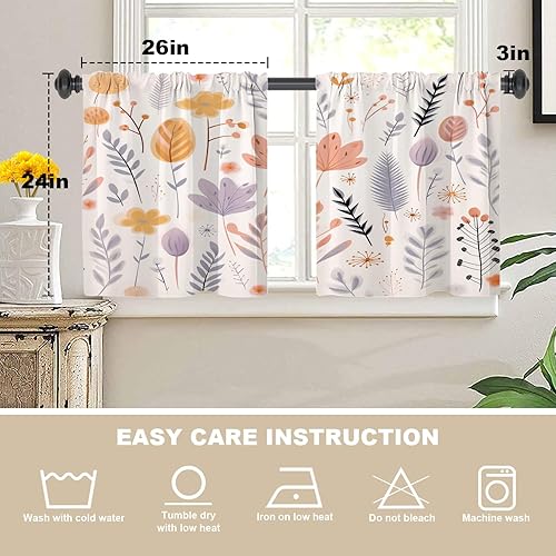 Miniatura 829 de Cenefas de cocina modernas con patrón de cobre marrón dorado para ventanas, cenefas opacas abstractas de marcas de arañazos y cortinas opacas