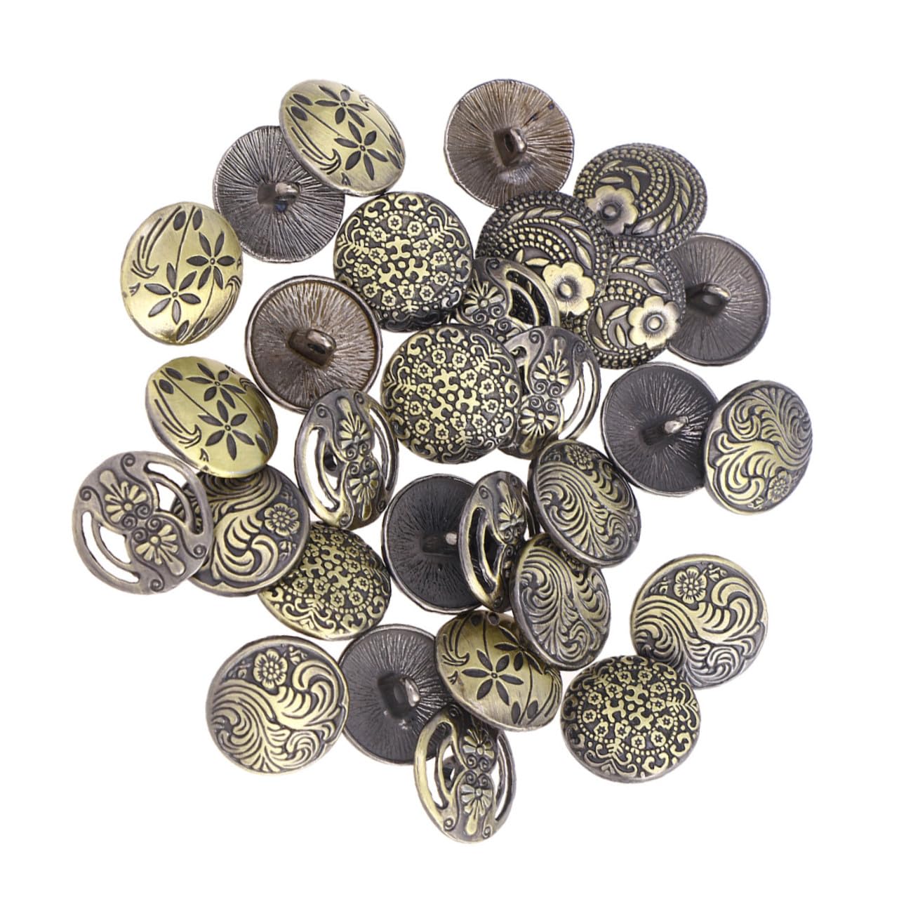 Boutons ronds vintage 17 mm pour couture mercerie loisirs créatifs et DIY mixte