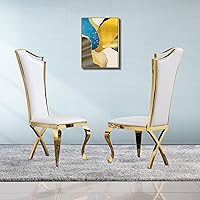 Vista 19 de ACEDÉCOR Juego de 4 sillas de comedor de terciopelo, sillas de cocina tapizadas de lujo negras con respaldo alto aerodinámico, modernas y hermosas