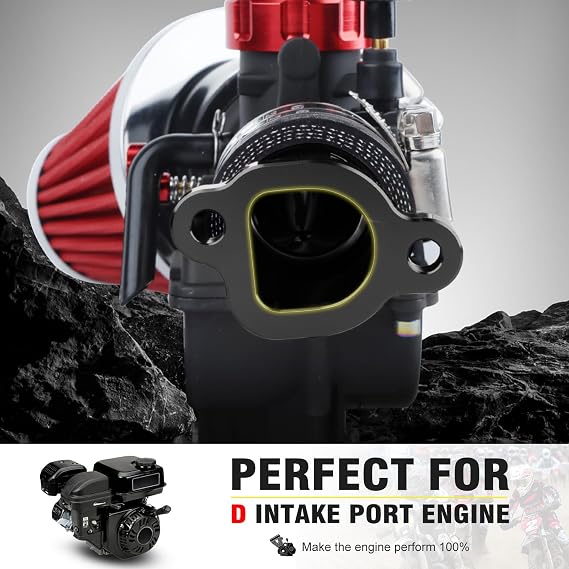 NIBBI Predator 212 Intake Manifold,212 Predator Performance Part Intake Pipe Inlet Manifold For Mini Bike 196cc/212cc/224cc Engine GX160 GX200 225RS(Black)