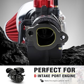 NIBBI Predator 212 Intake Manifold,212 Predator Performance Part Intake Pipe Inlet Manifold For Mini Bike 196cc/212cc/224cc Engine GX160 GX200 225RS(Black)