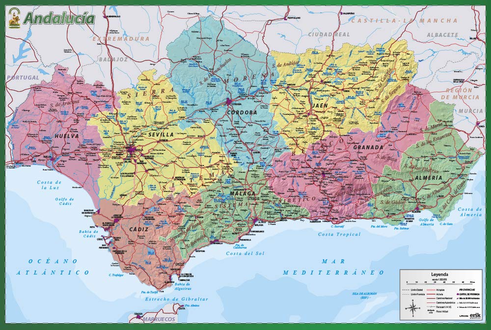 ERIK - Lámina didáctica mapa de Andalucía