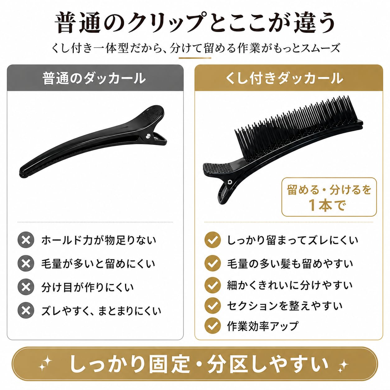 Amazon.co.jp: 美容師用 スピードダッカール 3本セットくし付き
