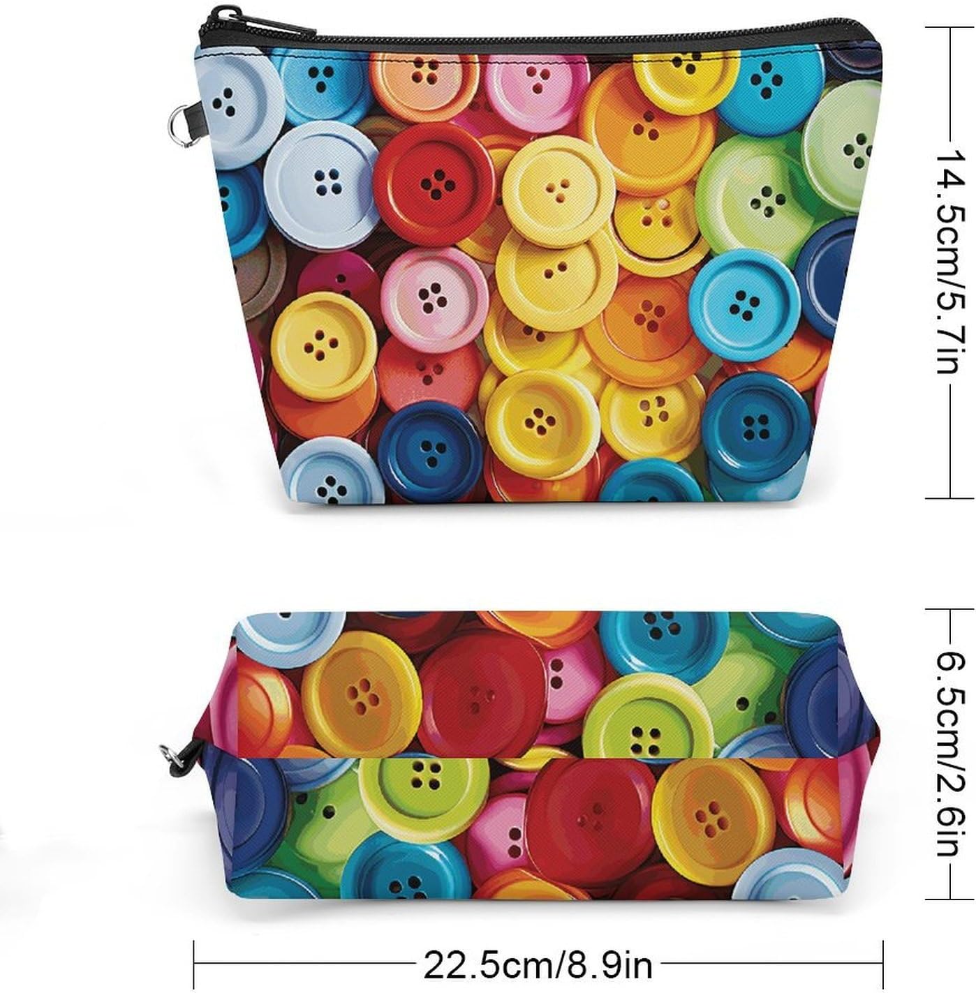 Colorful Buttons Travel Makeup Bag Large Capacity Toiletry Bag image 2