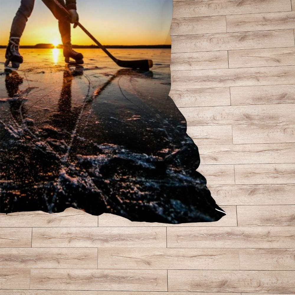 Bеѕt Rеvіеw Bedding Sets California King Size Lake Skating Hockey Duvet Cover Set with 1 Duvet Cover and 2 Pillow Shams,Gifts for Girls Boys Teen,Without Comforter