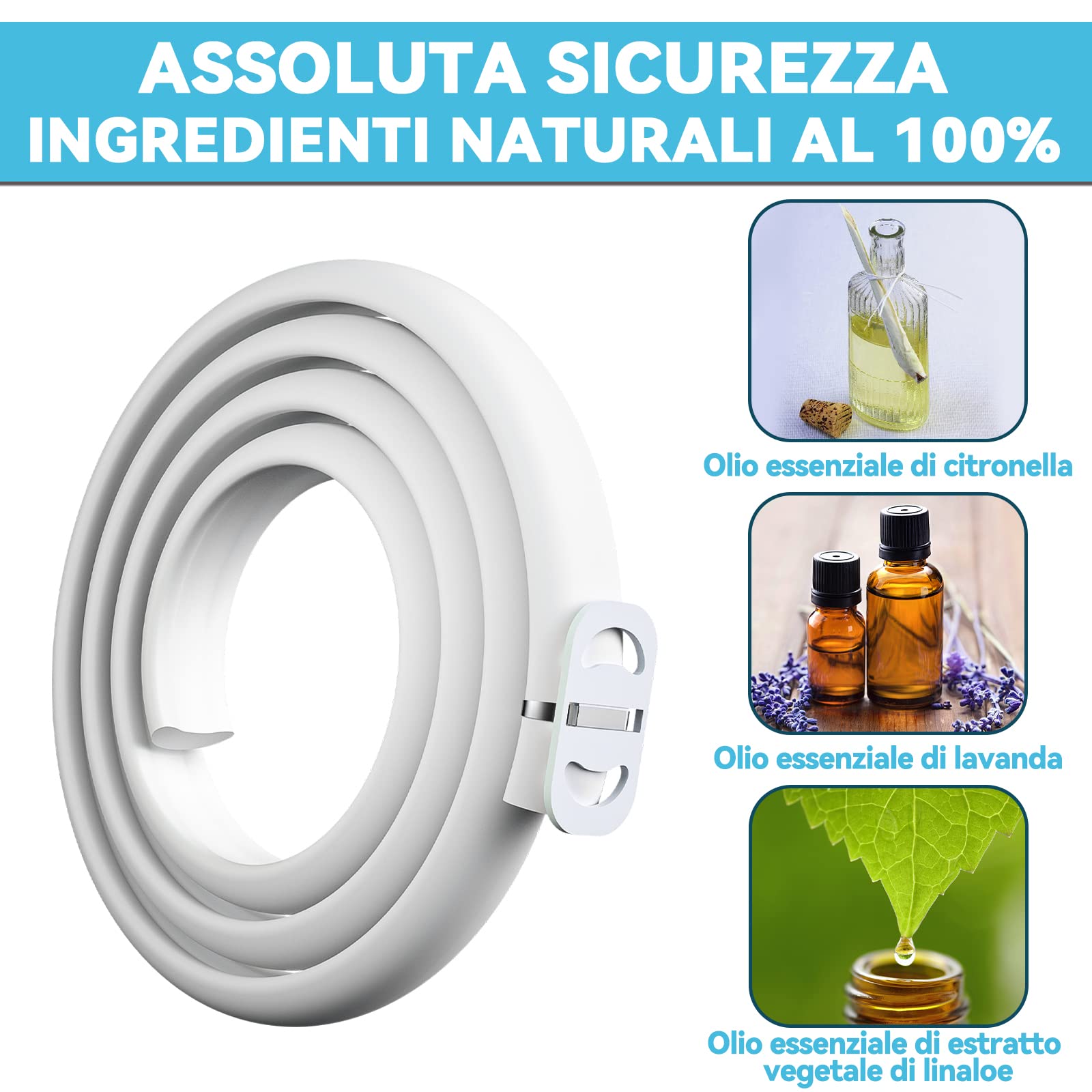 Collare Antipulci Gatto Naturale | Con Oli Essenziali | Protezione 10 Mesi | Impermeabile E Regolabile