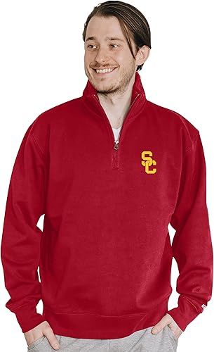 Miniatura 176 de Blue 84 Sudadera con cremallera de un cuarto para hombre de la NCAA Gris