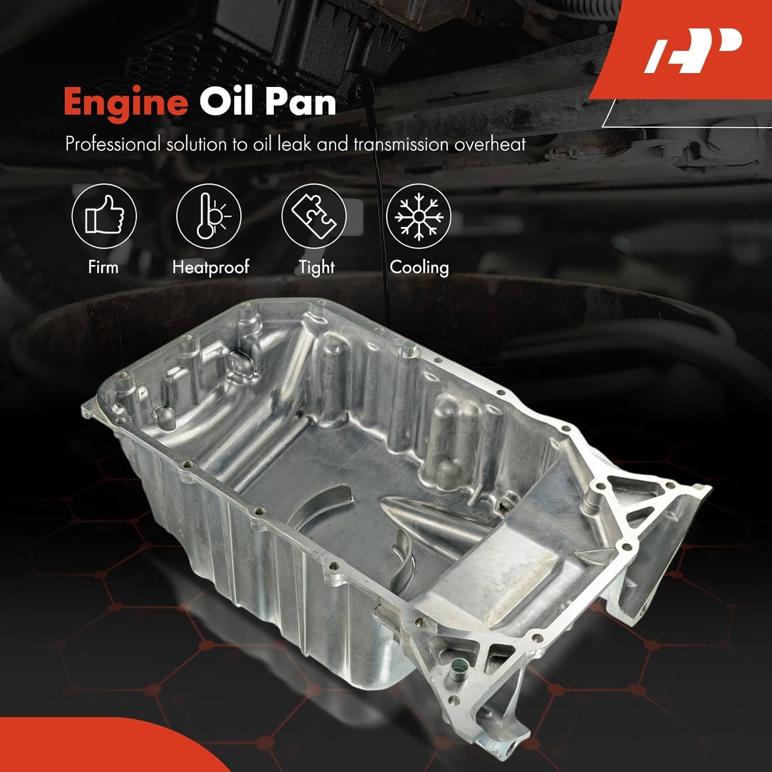 A-Premium Engine Oil Pan Sump with Drain Plug Compatible with Honda CR-V CRV 2012 2013 2014 2.4L